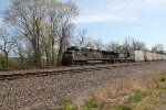 NS 9734 with a westbound stack train